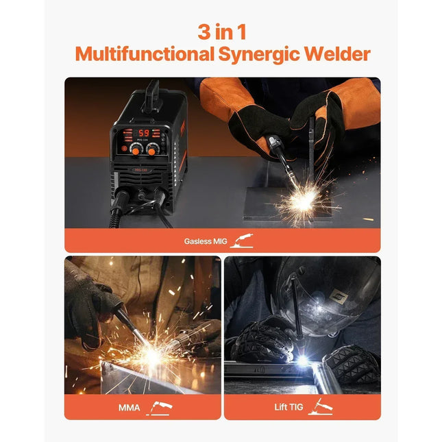 130Amp MIG Welder 3-in-1 | Portable IGBT Inverter