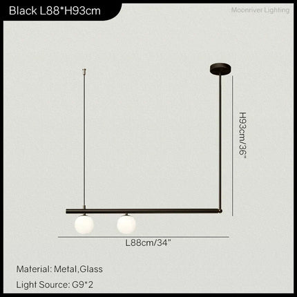 DecorBites™ Linear Minimalist Chandelier Pendant Light for Living Room, Dining Table Ceiling Decor Decorbites
