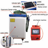 Raycus 2000W 4-in-1 Fiber Laser Welding Machine - Portable Handheld Laser Welder, Cleaner & Cutter for Metal
