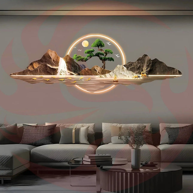 Acrylic LED Wall Art Light | Carved Decor Panel - Phoenix Fire Art Store