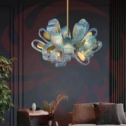DecorBites™ Luxe Copper Leaf LED Ceiling Chandelier for Home, Bedroom, and Dining Room Decorbites
