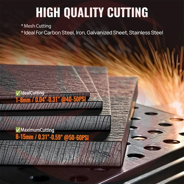 HITBOX 45A Plasma Cutter - Non-HF Non-Touch IGBT Inverter with Smart LED Display for DIY & Workshop Cutting - Phoenix Fire Art Store