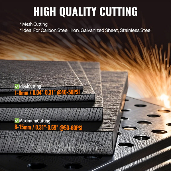 HITBOX 45A Plasma Cutter - Non-HF Non-Touch IGBT Inverter with Smart LED Display for DIY & Workshop Cutting