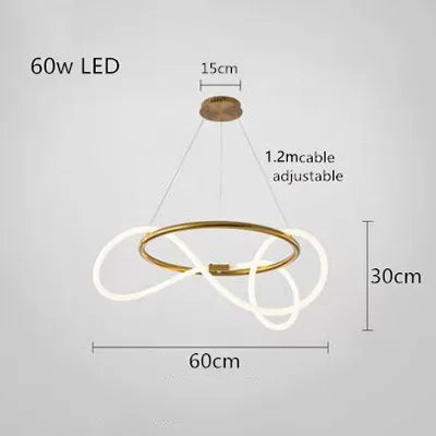 DecorBites™ LED Long Hose Chandelier for Dining Room Kitchen Bar Pendant Lamp Decorbites