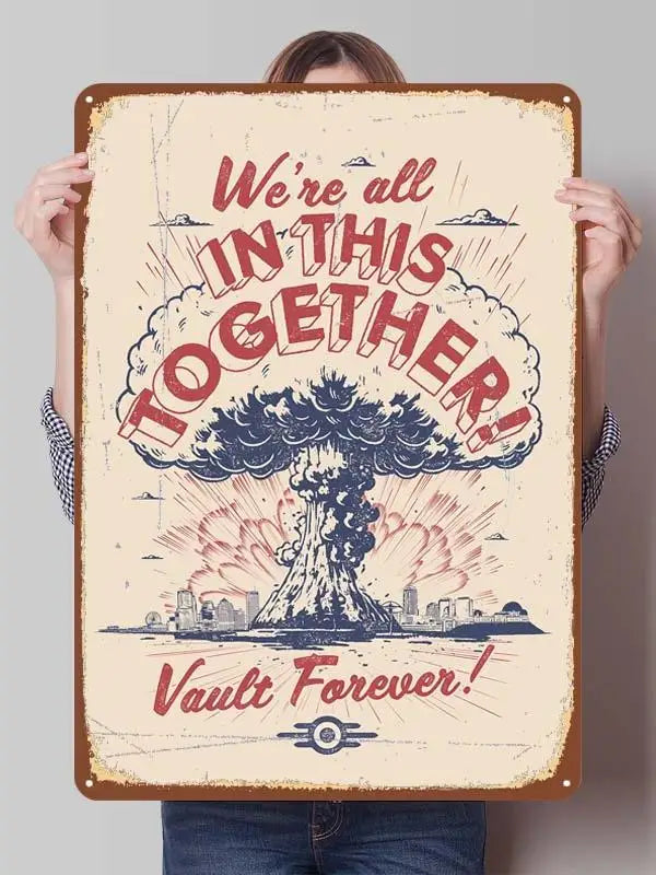 Fallout TV Series Metal Poster - Vault-Tec Gaming Wall Art Decor | Custom Tin Signs for Man Cave