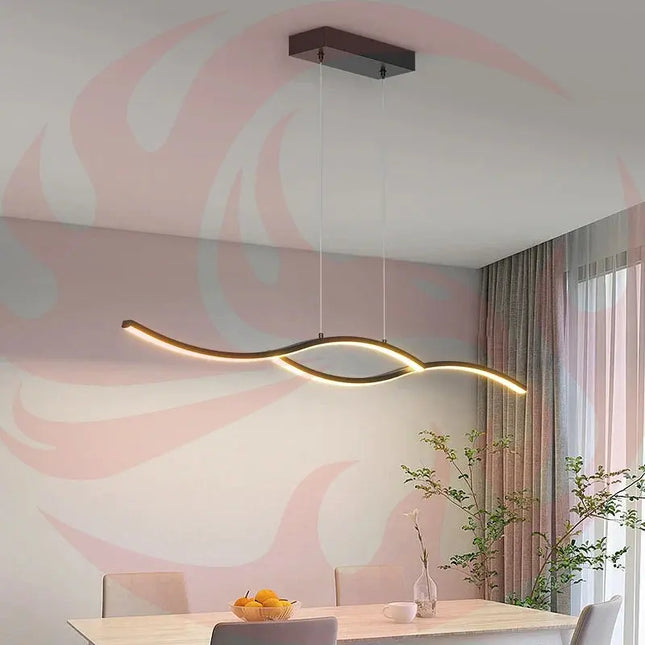 DecorBites™ LED Pendant Chandelier: Modern Nordic Strip Light for Dining, Kitchen, Office, Coffee Room Decorbites