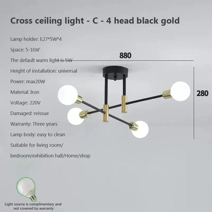 DecorBites™ LED Ceiling Chandelier: Modern Light Fixture for Living Room, Bedroom, Hall - Indoor Home Decor Decorbites