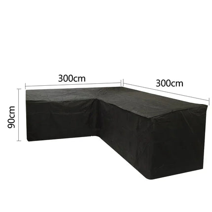Black Outdoor Furniture Covers Waterproof Rain Snow Dust Wind-Proof Anti-UV Polyester Fiber Garden Lawn Patio Furniture Covers - Phoenix Fire Art Store