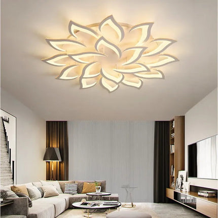 DecorBites™ Lotus Chandelier: Modern LED Ceiling Light Fixture for Home, Living Room, Bedroom. Decorbites