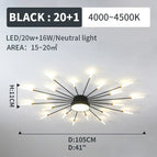 black 20x1 lights / Neutral White