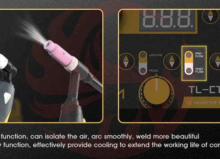TOOLIOM 3 in 1 Cut/TIG/MMA Welder 50A Air Plasma Cutter 200A TIG and 200A Stick Welder Portable Welding Machine Dual Voltage - Phoenix Fire Art Store