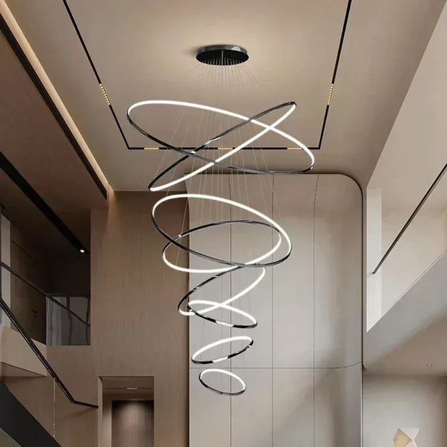 Modern LED Chandelier - Nordic Multi-Ring Pendant