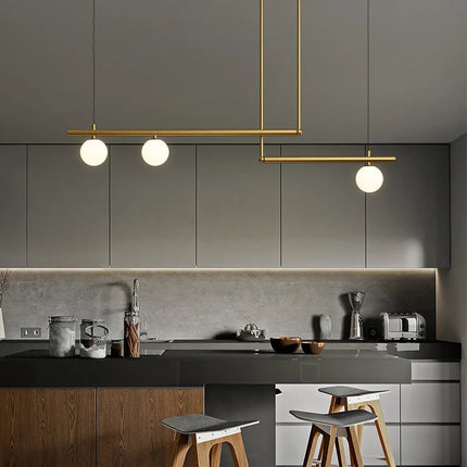 DecorBites™ Linear Minimalist Chandelier Pendant Light for Living Room, Dining Table Ceiling Decor Decorbites