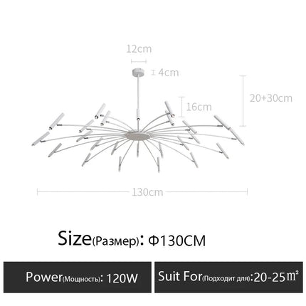 DecorBites™ LED Ceiling Chandelier: Minimalist Nordic Home Lighting for Living Room, Bedroom, Dining Area Decorbites