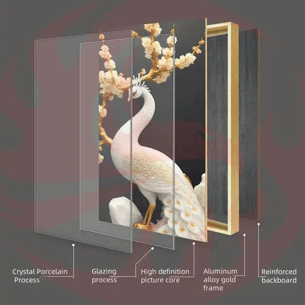 Wood Crystal Wall Light | Artistic LED Glow Decor - Phoenix Fire Art Store
