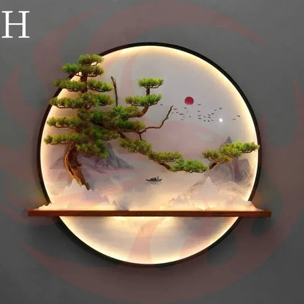 3D LED Wall Art Light - Round Sculptural Design