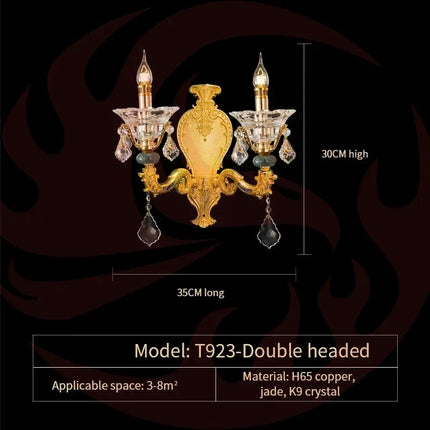 DecorBites™ Luxe Crystal Chandelier: Elegant Copper Living Room Dining Candle Light Decorbites
