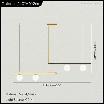 DecorBites™ Linear Minimalist Chandelier Pendant Light for Living Room, Dining Table Ceiling Decor Decorbites