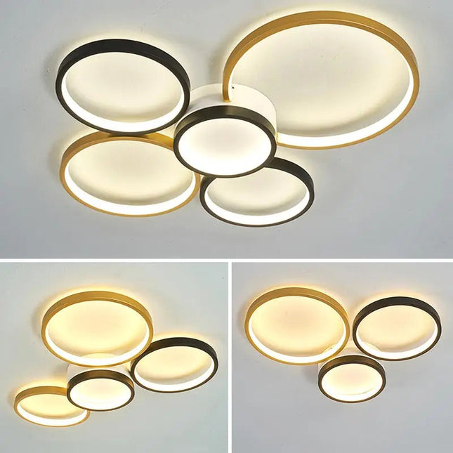 DecorBites™ LED Ceiling Chandelier Remote Control Living Room Bedroom Kitchen Lamp White Decorbites