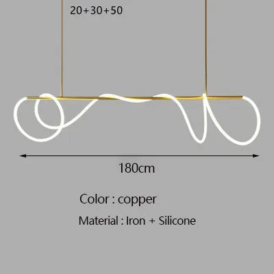 DecorBites™ LED Long Hose Chandelier for Dining Room Kitchen Bar Pendant Lamp Decorbites