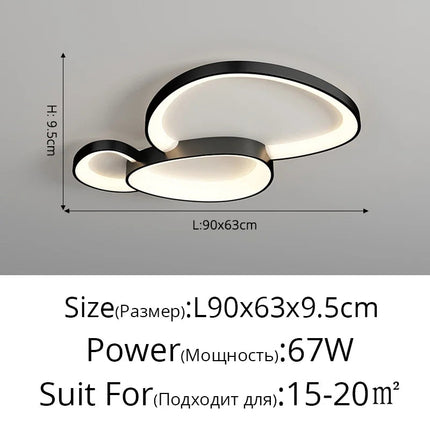DecorBites™ LED Ceiling Chandelier Lights with Remote Control for Living Room, Bedroom, Dining Room Decorbites