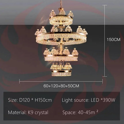 DecorBites™ Luxe Crystal Ceiling Chandelier - Elegant Home Decor Hanging Light for Living Room Decorbites