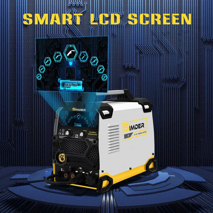 SSIMDER Aluminum MIG Welder Pulse MIG/MAG/HF TIG/Stick/Pilot ARC Plasma Cutter 200A Welding Machine SD4050Pro 10 in 1 Welder Cut - Phoenix Fire Art Store