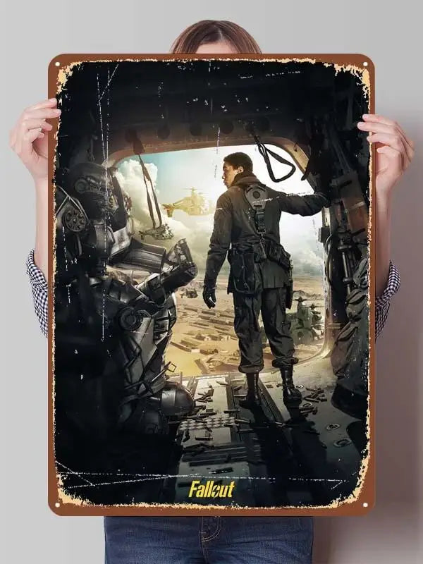Fallout TV Series Metal Poster - Vault-Tec Gaming Wall Art Decor | Custom Tin Signs for Man Cave