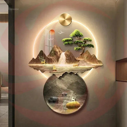 3D Wall Painting Light - Hallway Art with LED Glow