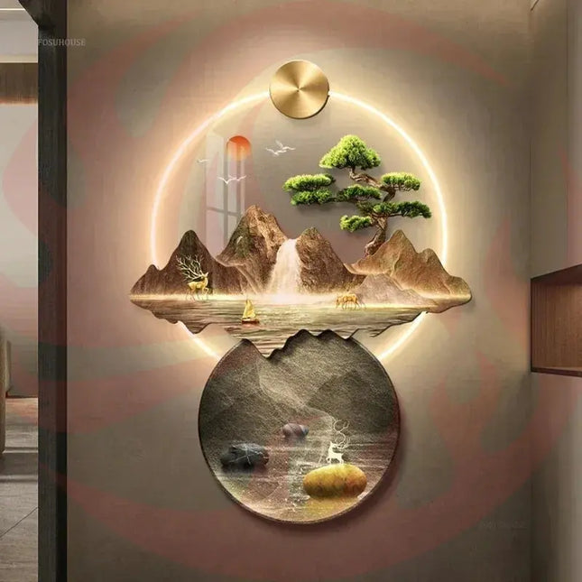 3D Wall Painting Light - Hallway Art with LED Glow