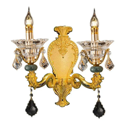 DecorBites™ Luxe Crystal Chandelier: Elegant Copper Living Room Dining Candle Light Decorbites