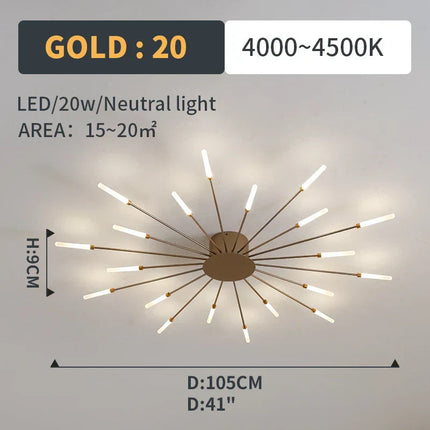 DecorBites™ LED Fireworks Pendant Lamps - Modern Living Room Bedroom Chandelier Lighting Decorbites