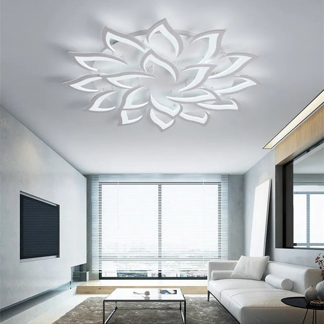 DecorBites™ Lotus Chandelier: Modern LED Ceiling Light Fixture for Home, Living Room, Bedroom. Decorbites
