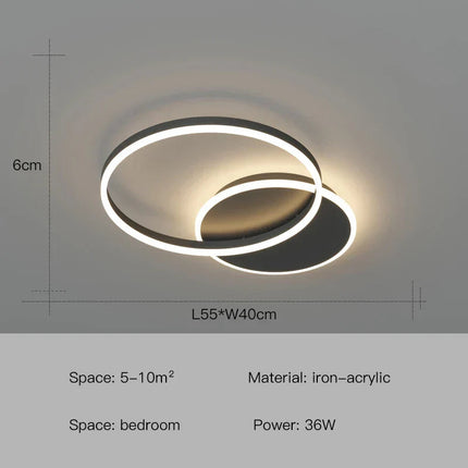 DecorBites™ LED Ceiling Chandelier Rings Pendant Light - Minimalist Home Lighting Decorbites