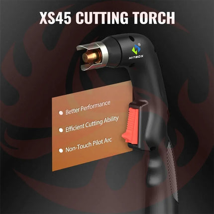 HITBOX 45A Plasma Cutter - Non-HF Non-Touch IGBT Inverter with Smart LED Display for DIY & Workshop Cutting - Phoenix Fire Art Store