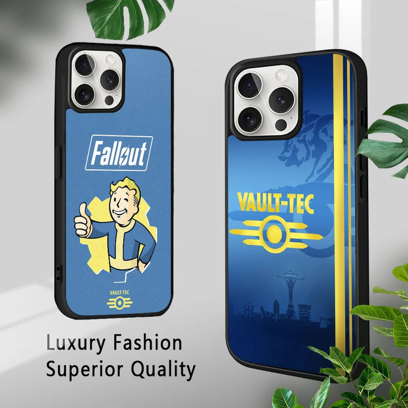 Fallout S-Series 4 Game Phone Case - Vault-Tec Design for iPhone 16, 15, 14, 13, 12, 11 Pro Max Mini Plus