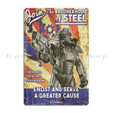 Brotherhood of Steel Metal Sign - Enlist Now Fallout Poster - Exclusive Megapanda687 Design
