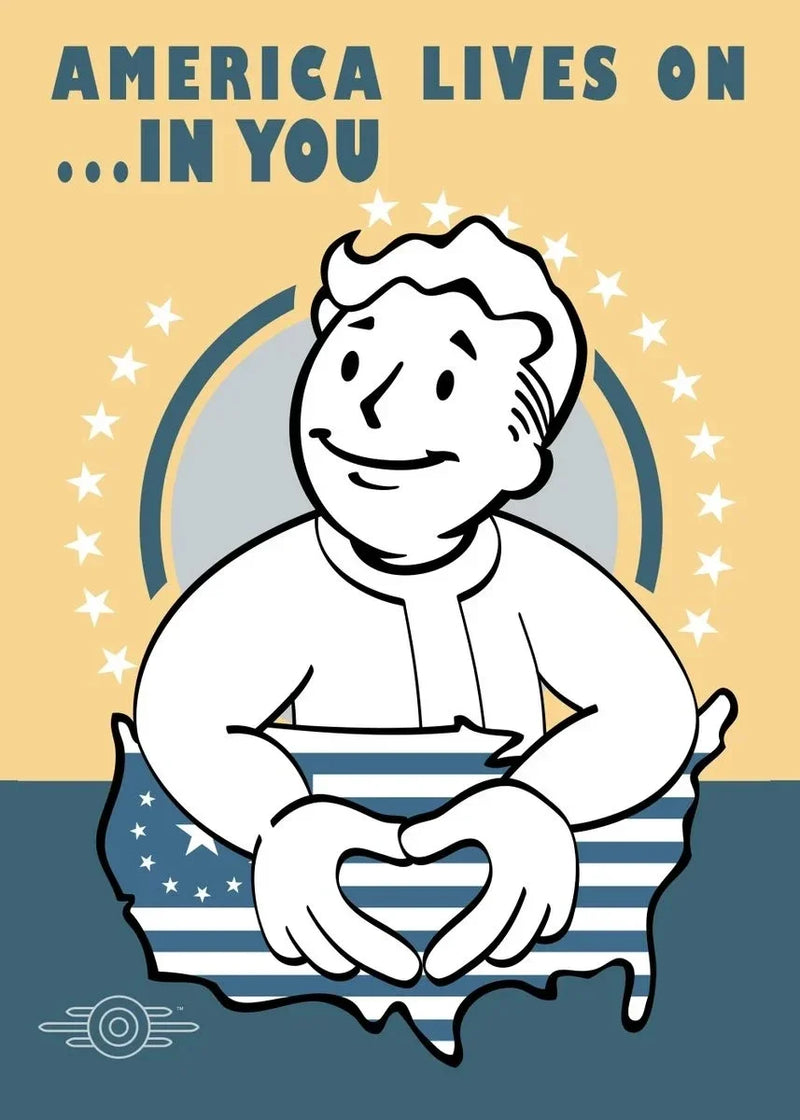 Fallout Vault Boy Poster - Vintage HD Canvas Wall Art Print | Retro Gaming Decor