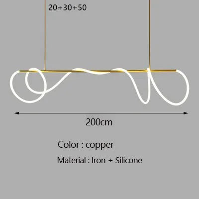 DecorBites™ LED Long Hose Chandelier for Dining Room Kitchen Bar Pendant Lamp Decorbites
