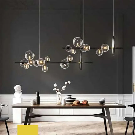 LED Glass Ball Pendant Lamps | Dining & Kitchen - Phoenix Fire Art Store