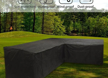 Black Outdoor Furniture Covers Waterproof Rain Snow Dust Wind-Proof Anti-UV Polyester Fiber Garden Lawn Patio Furniture Covers - Phoenix Fire Art Store