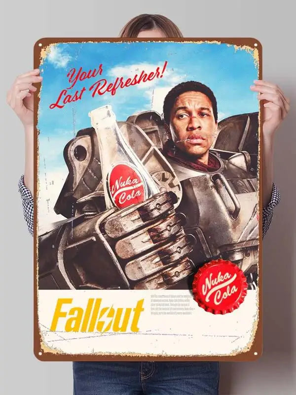 Fallout TV Series Metal Poster - Vault-Tec Gaming Wall Art Decor | Custom Tin Signs for Man Cave