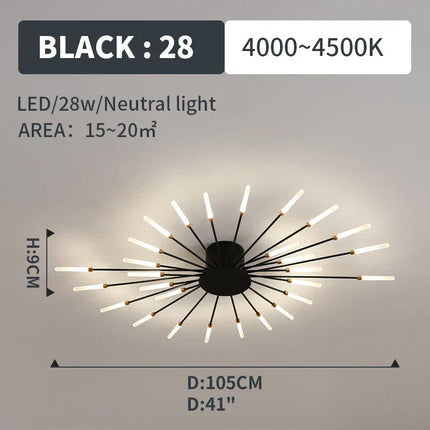 DecorBites™ LED Fireworks Pendant Lamps - Modern Living Room Bedroom Chandelier Lighting Decorbites