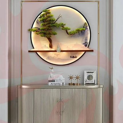 3D LED Wall Art Light - Round Sculptural Design