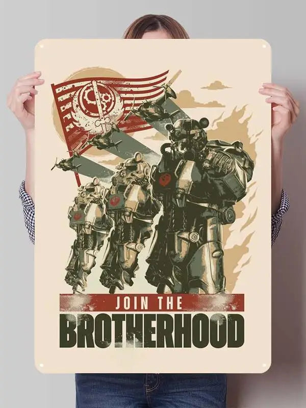 Fallout TV Series Metal Poster - Vault-Tec Gaming Wall Art Decor | Custom Tin Signs for Man Cave