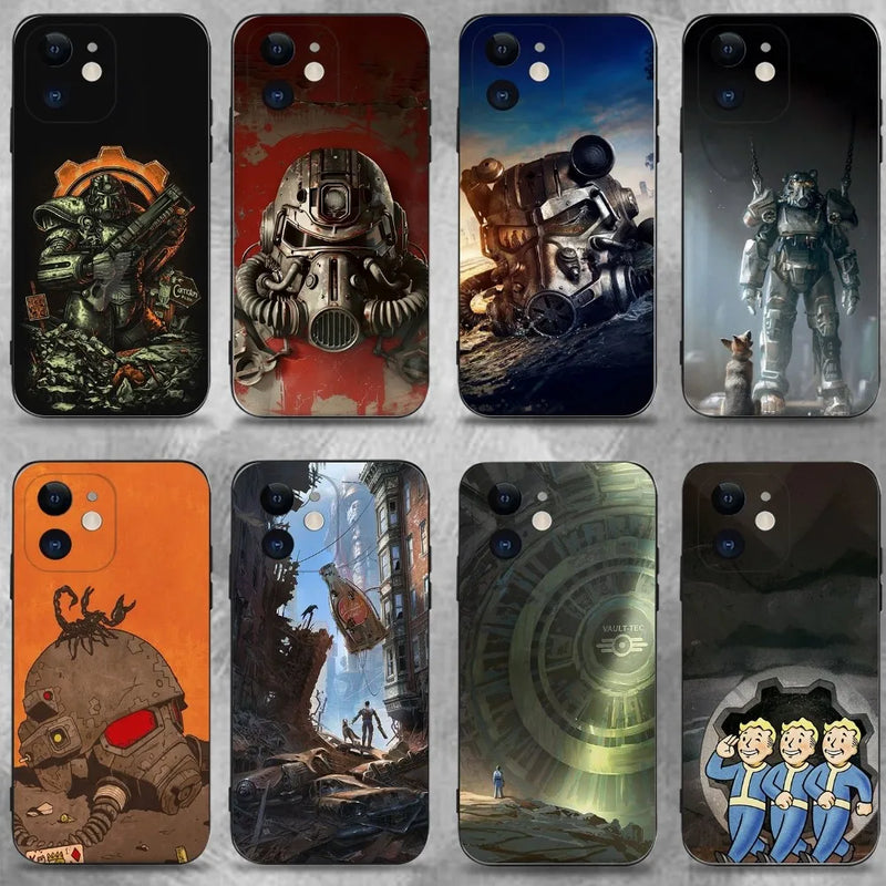Fallout S-Series 4 Phone Case - Vault-Tec Approved Soft Silicone Cover for iPhone 16, 15, 14, 13, 12, 11 Pro Max
