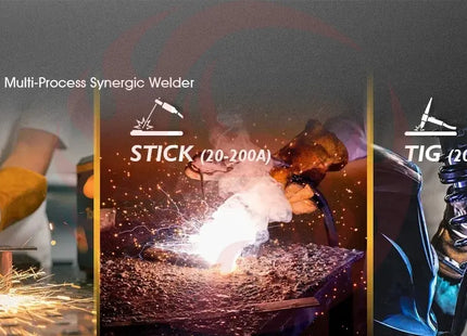 TOOLIOM 3 in 1 Cut/TIG/MMA Welder 50A Air Plasma Cutter 200A TIG and 200A Stick Welder Portable Welding Machine Dual Voltage - Phoenix Fire Art Store