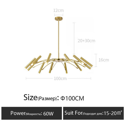 DecorBites™ LED Ceiling Chandelier: Minimalist Nordic Home Lighting for Living Room, Bedroom, Dining Area Decorbites