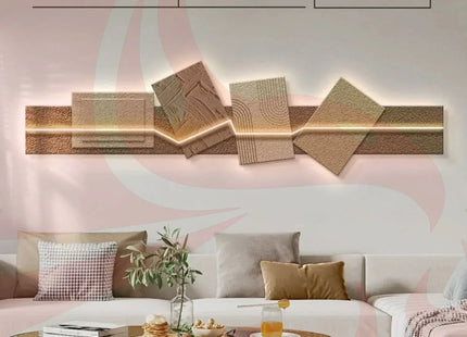 Wood Crystal Wall Light | Artistic LED Glow Decor - Phoenix Fire Art Store