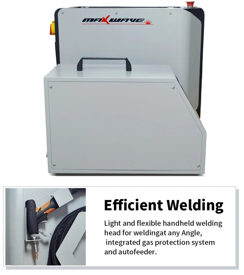 800-1500W 3-in-1 Fiber Laser Welding Machine - Air Cooled Metal Welder with Cutting & Cleaning